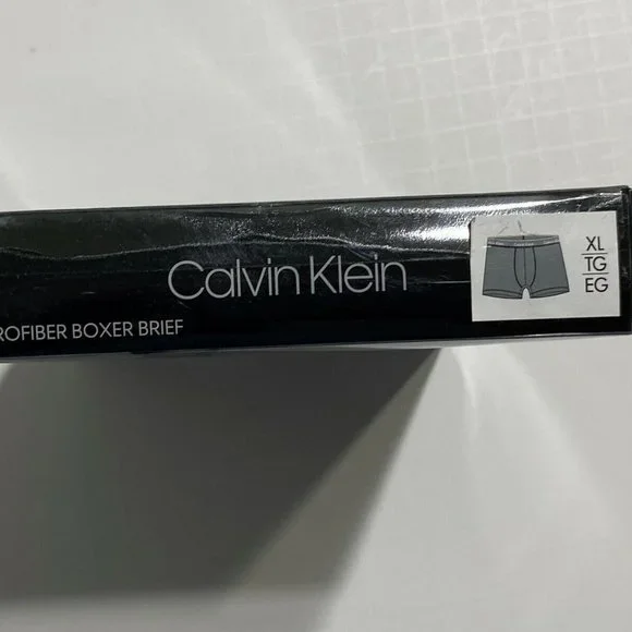 Calvin Klein Microfiber Stretch Boxer Brief - Gray - XL - NP2147N - New In Box - Picture 2 of 3